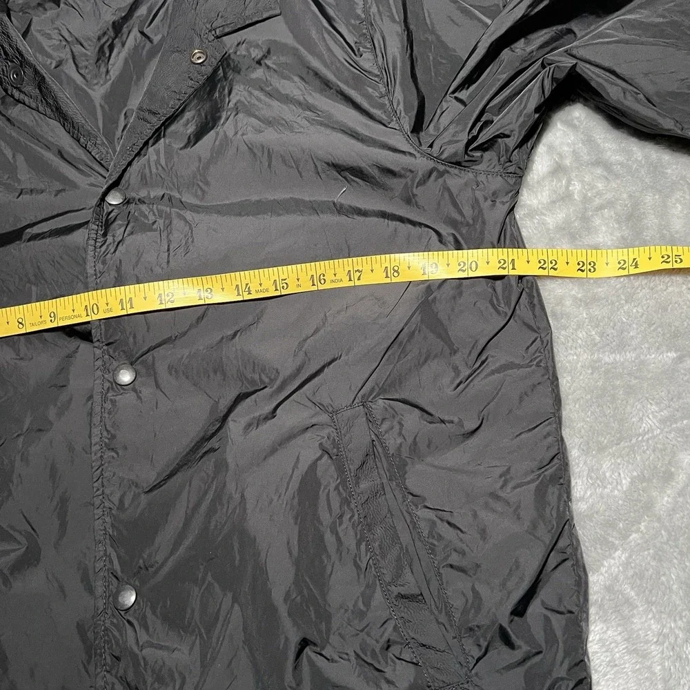 American Apparel Windbreaker Women Size Medium Black Button Up Vintage USA